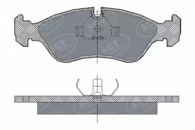 SCT GERMANY sp122pr -  Комплект тормозных колодок, дисковый тормоз